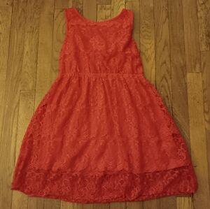 dELiA*s Vibrant Red Lace Kids Dress